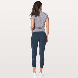 Lululemon Final Lap high waited Crop Leggings Navy 23” Size‎ 6